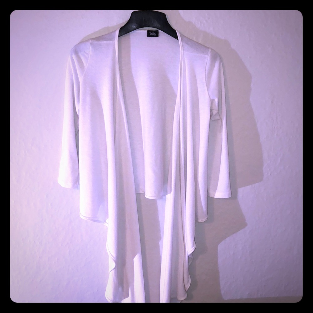 High-Low White Vanity Vest